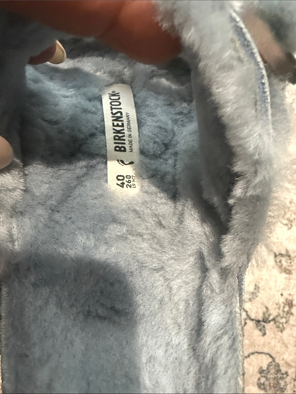 Birkenstock Silver-Gray Faux Fur Double Buckle Slides New - Picture 3 of 9